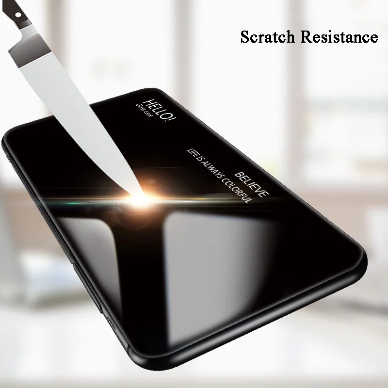 Чехол для OPPO Realme C2 A1K чехол с градиентом закаленное стекло мягкая силиконовая