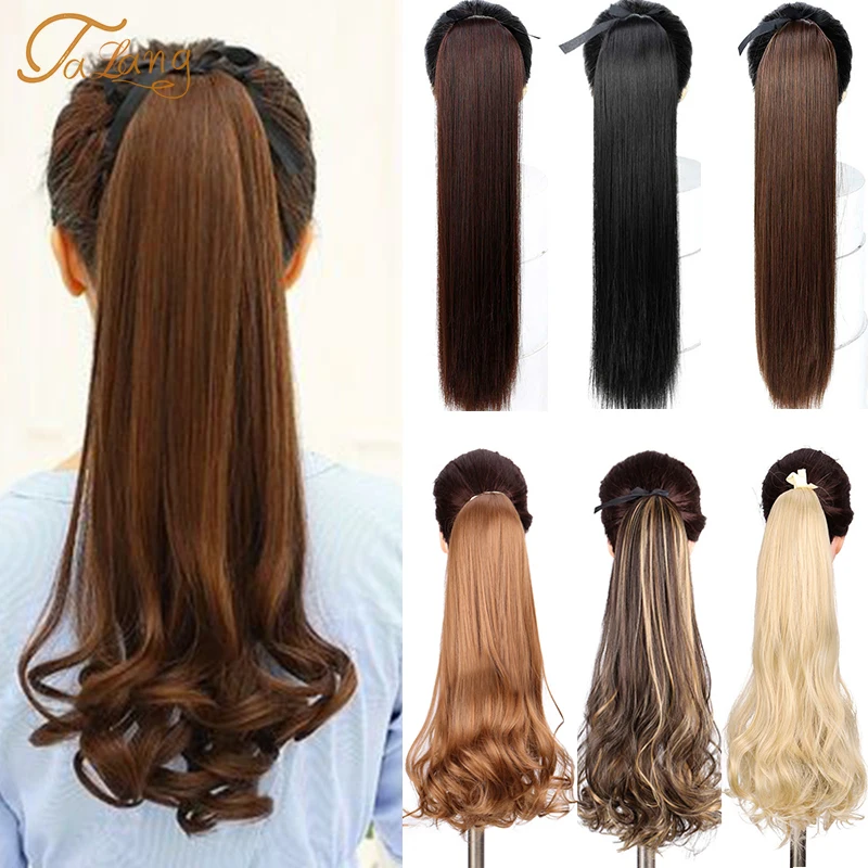 Длинный кудрявый Синтетический хвост TALANG накладная заколка для хвоста Длина 22