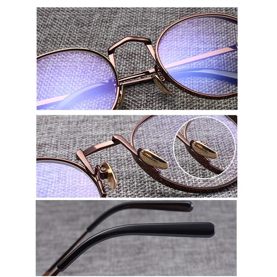 

Vintage Glasses Women Clear Lens Brand Designer Computer Goggle Retro Eyewear Anti Blue Light Casual Eyeglasses