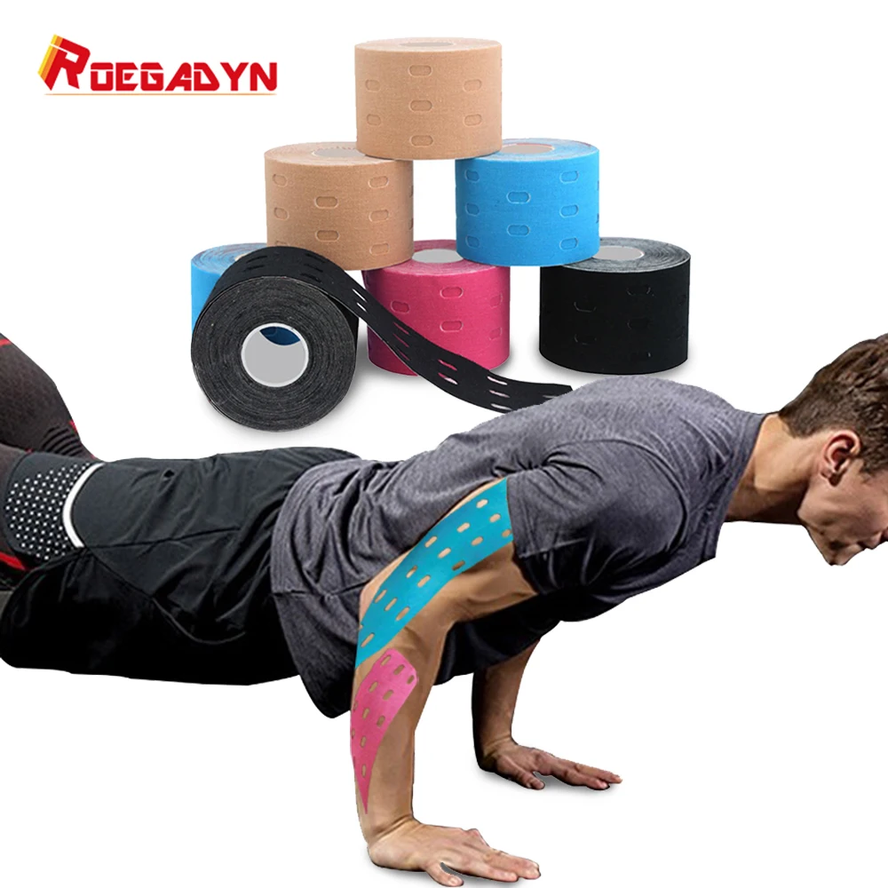 Воздухопроницаемая эластичная кинезиологическая лента ROEGADYN рулон хлопковой