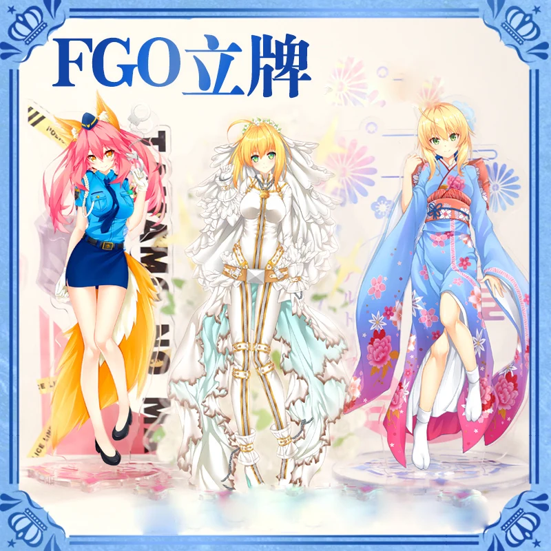 Аниме Fate/Grand Order Жанна д 'Арк Tamamo no Mae Saber фигурка на акриловой подставке модель