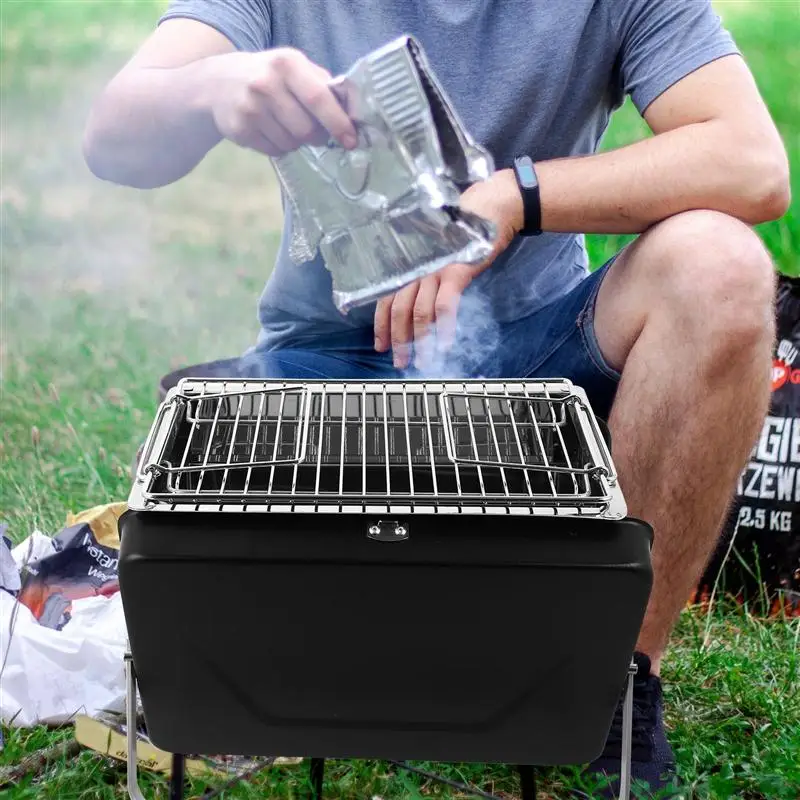 

Outdoor Briefcase Barbecue Grill Portable Folding Barbecue Grill for Patio Yard