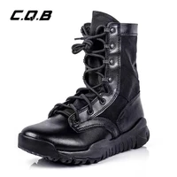 authenticultra light summer combat boots mens breathable leather outdoor mid top security military training security boots