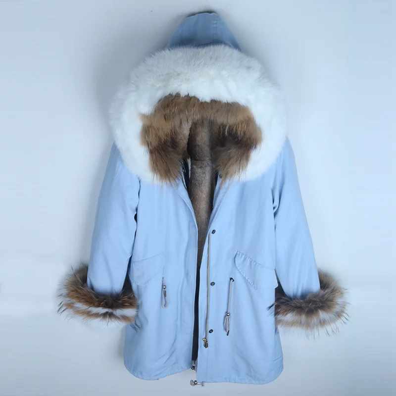 2019 Съемная уличная одежда новая зимняя куртка для женщин натуральный Лисий мех