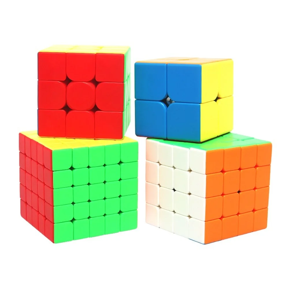 

Moyu 4pcs Speed Cube Set Puzzle Skew Pyramid Meilong Magic Cubes 3x3 4x4 5x5 Professional Cubo Magico Educational Children's Toy