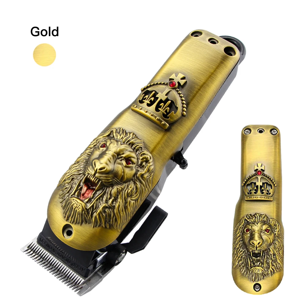 Lion Head-Gold Парикмахерская голова льва из цинкового сплава ретро градиентная масляная голова клипер Крышка Ремонт оболочка клипер крышка аксессуары - Цвет: Lion Head-Gold