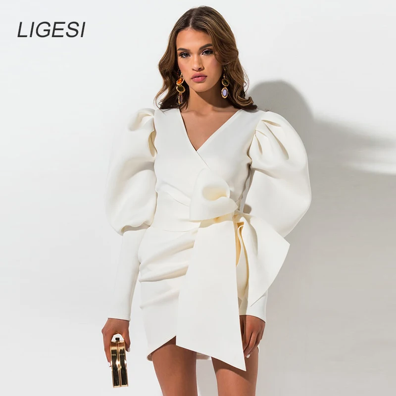 Сексуальное Белое Вечернее Клубное зимнее платье женское осеннее элегантное