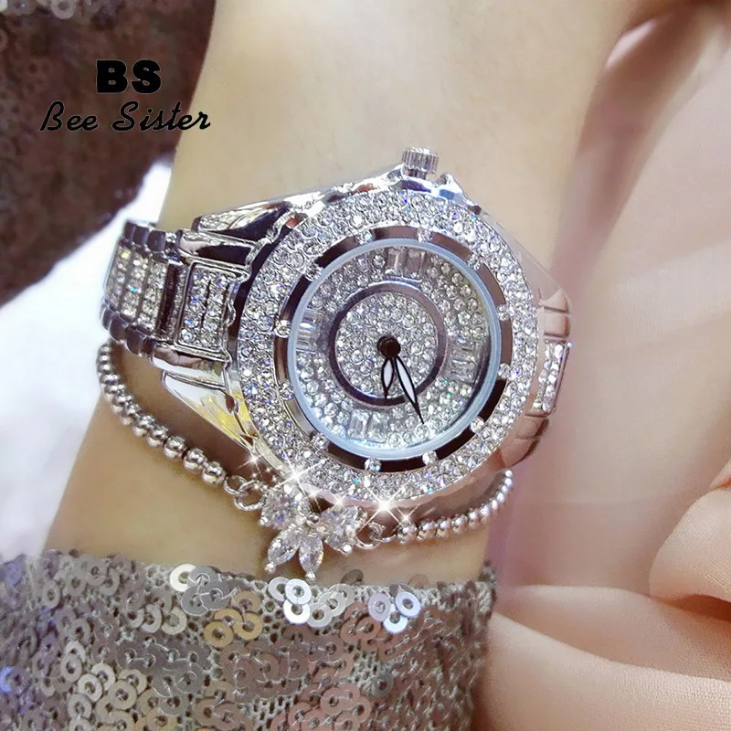 

Montre Femme Women Quartz Watches Full Dial Diamond Top Brand Rhinestone Dress Watches Ladies Wristwatch Relogios Femininos