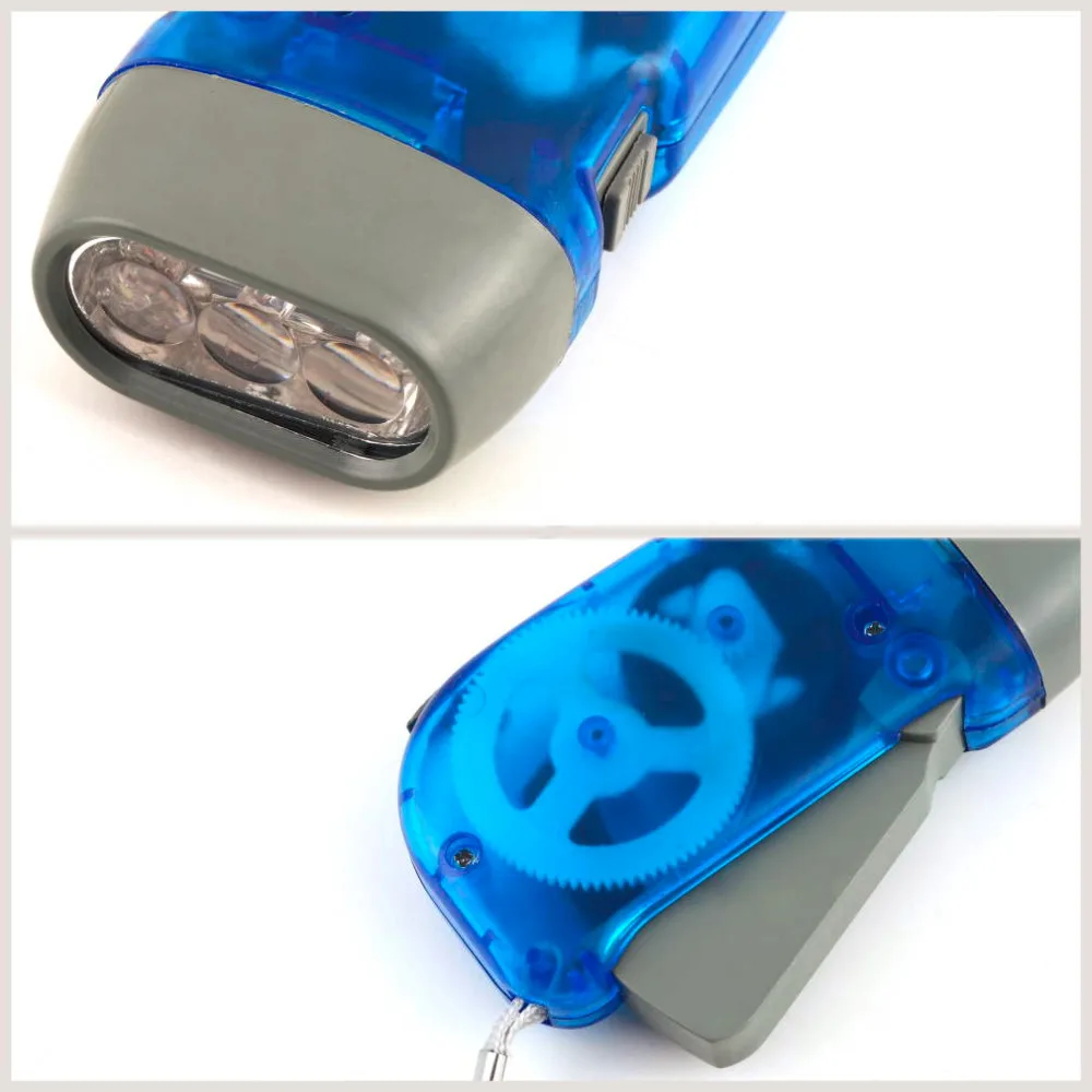 3 светодиодный динамо ветра до фонарик Ручной прессования Адреналин NR без