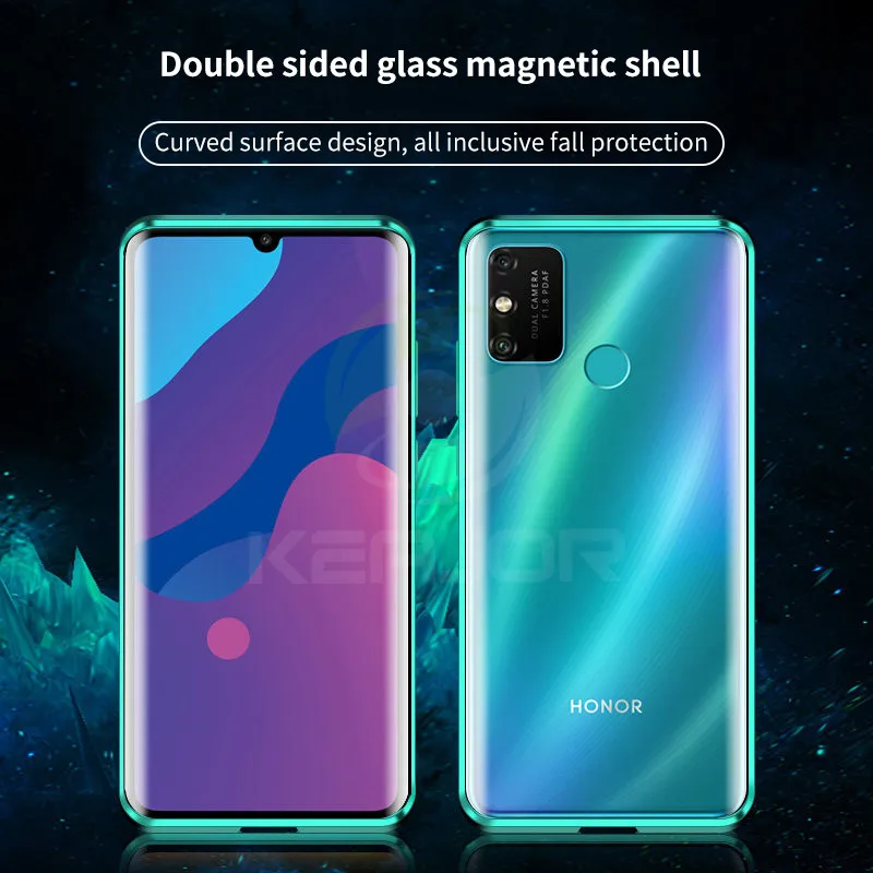 Двухсторонний чехол из закаленного стекла для Huawei Honor 9A 9 A металлический с