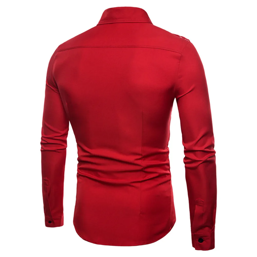 Moda Повседневное Combate Militar Slim Fit Camisa манга рубашка с длинным рукавом для мужчин camisas