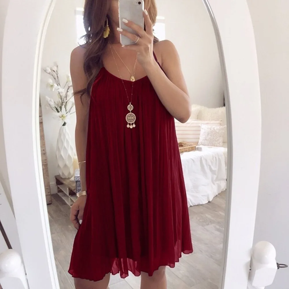 

Women Beach Dress Female Summer Dress Women Chiffon Voile Women Dress 2020 Summer Style Women Clothing Plus Size