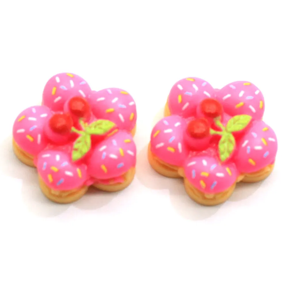 50/100 шт. цветок вишни кабошон Торт кукольный домик Еда сладкий плоская полимерная