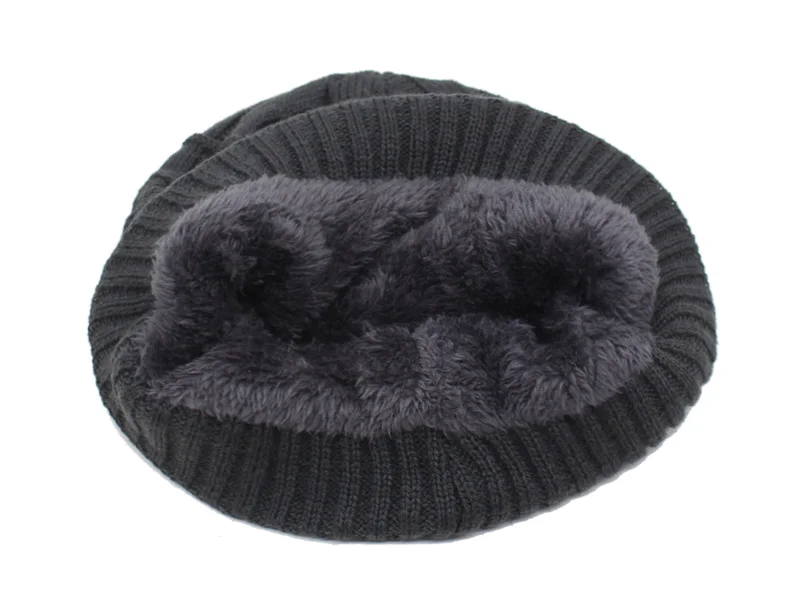 Брендовые зимние вязанные шапочки Skullies Beanies мужские зимние шапки для мужчин женская шапка-маска теплая Толстая Мужская однотонная зимняя шапка