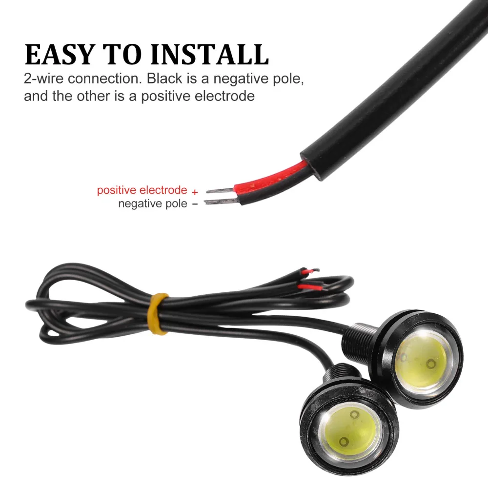 

10pcs Waterproof Car Lights Modified Lights Ultra-thin Reversing Light for Auto
