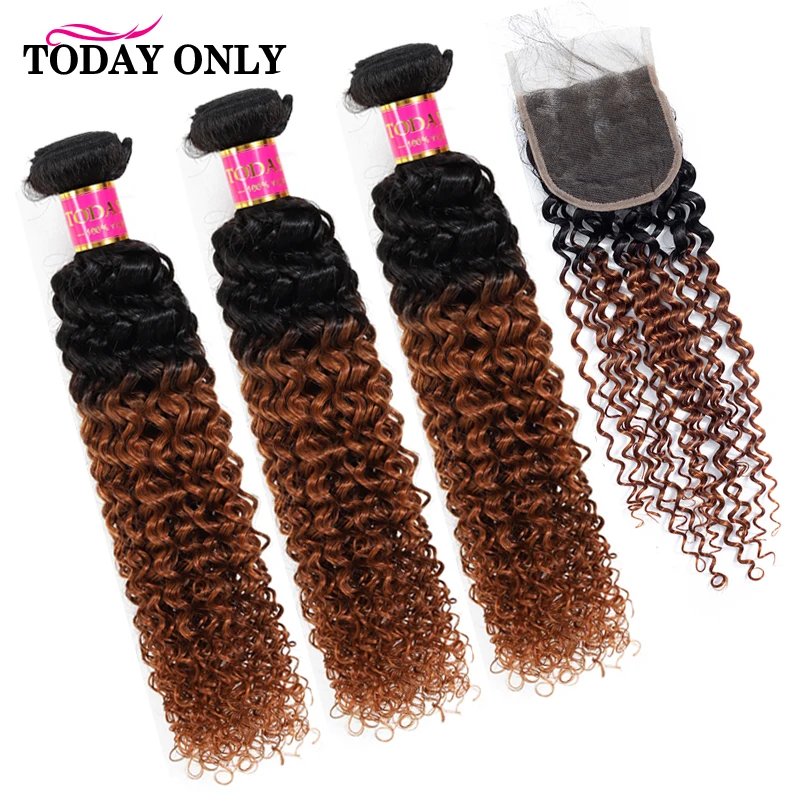 Сегодня только бразильские кудрявые вьющиеся волосы плетение 3 пучка с закрытием