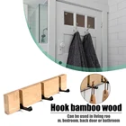 Складная Бамбуковая вешалка для пальто, Складной настенный крючок для гостиной, настенный декоративный крючок для кухни