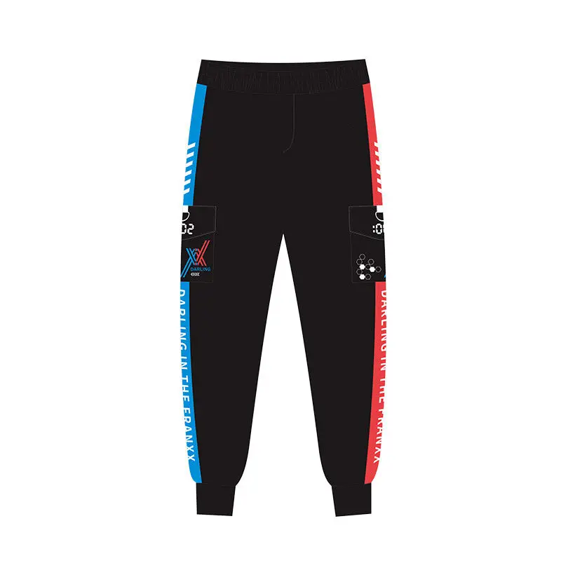 

Darling in the Franxx Sportswear Sweat Pants anime Sweatpants Zero Two 02 Cosplay Costume Jogging Long Pants Men Women Trousers