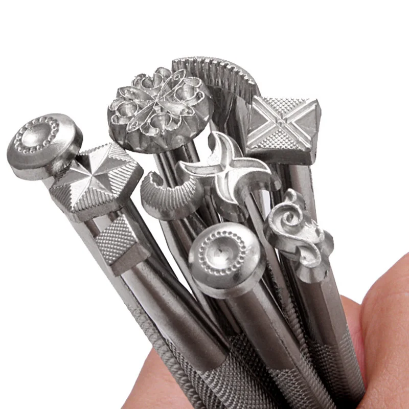 Новые узоры инструменты для штампов металлические штампы кожи работы с кожей