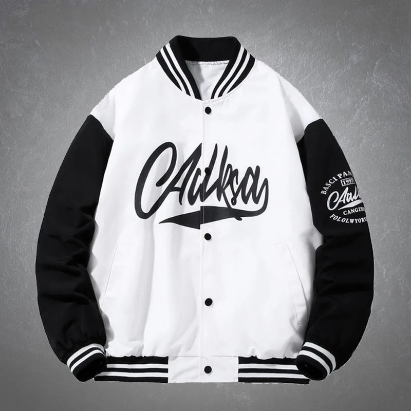 

Куртка мужская, в японском стиле, с буквенным принтом, свободная, в стиле хип-хоп