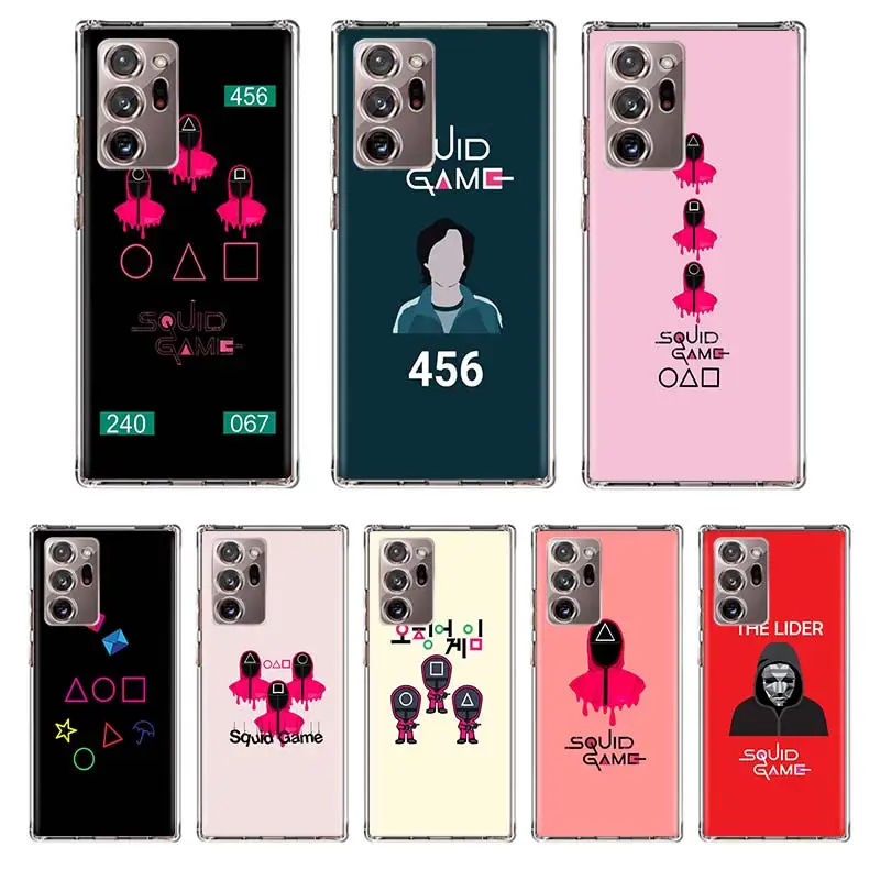 

Hot Squid Game Phone Case Coque For Samsung Galaxy Note 20 Ultra Note 10 Plus 8 9 F52 F62 M31S M30S M51 M11 Cover Funda Capa