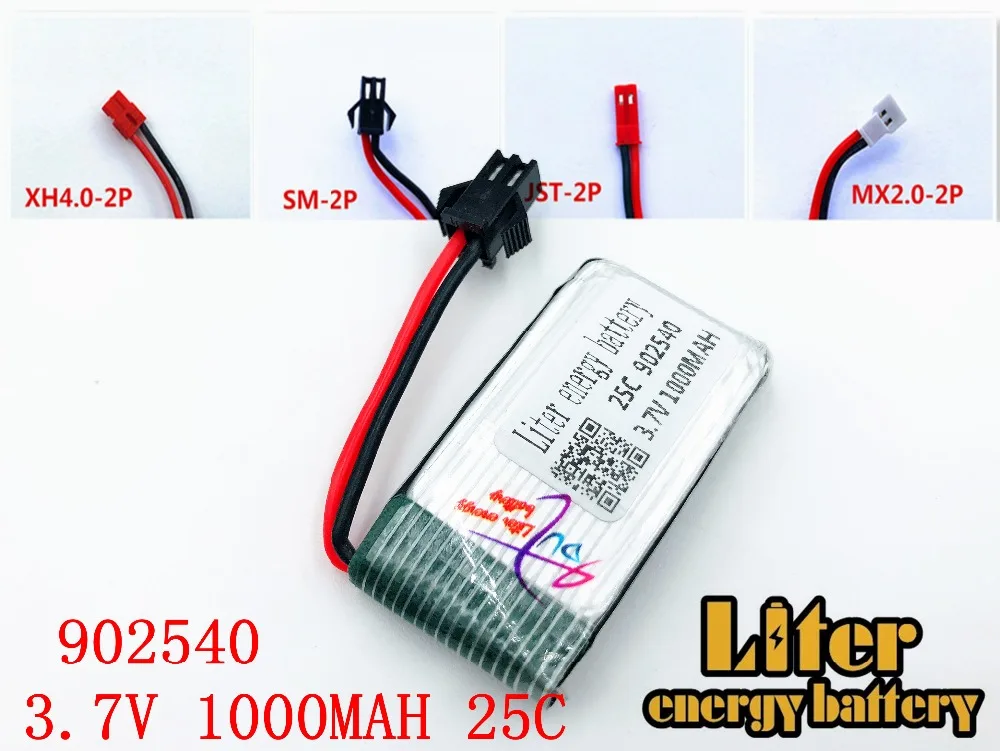 3 7 в 1000 мач 25c литий-полимерный аккумулятор 902540 для Syma X5 X5HC X5HW CX-30 K60
