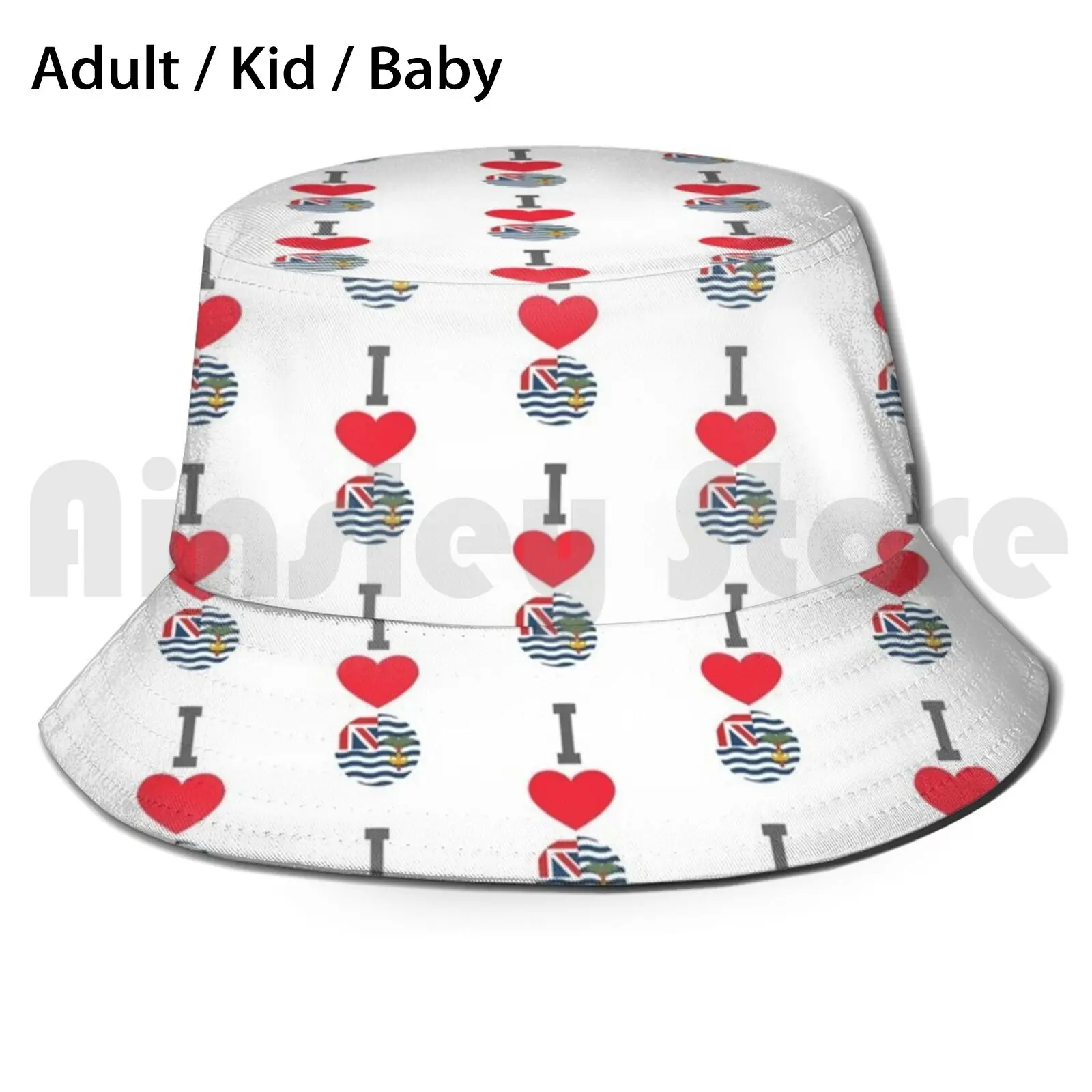 

I Heart Diego Garcia Vertical Flag Design Sun Hat Foldable UV Protection I Heart Diego Garcia Flag I Heart I Love