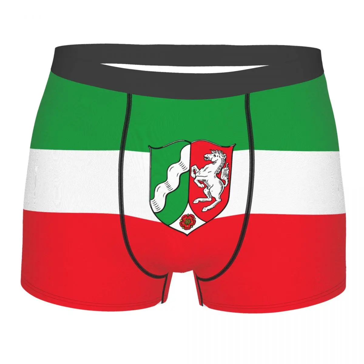 Мужские трусы-боксеры с флагом Северного Рейн-Вестфалия (штат), немецкие сноубутсы, Мужские боксерские леггинсы с юмором