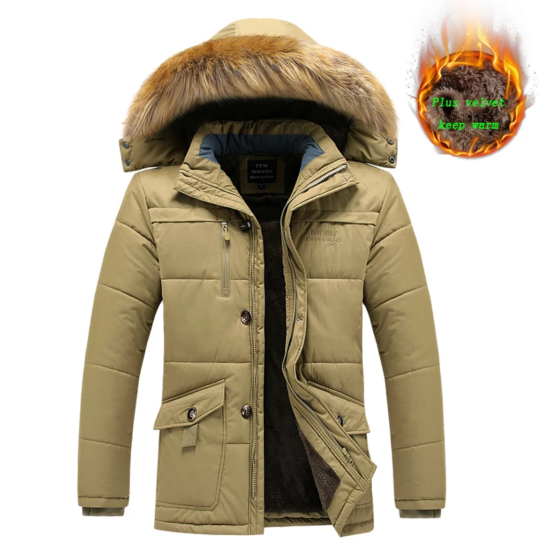 2019 Winter New Outdoor Stormclothing Men Leisure Plus Thick Plus Velvet Warm Climbing Clothing Plus Velvet Parkas Big Size 8XL