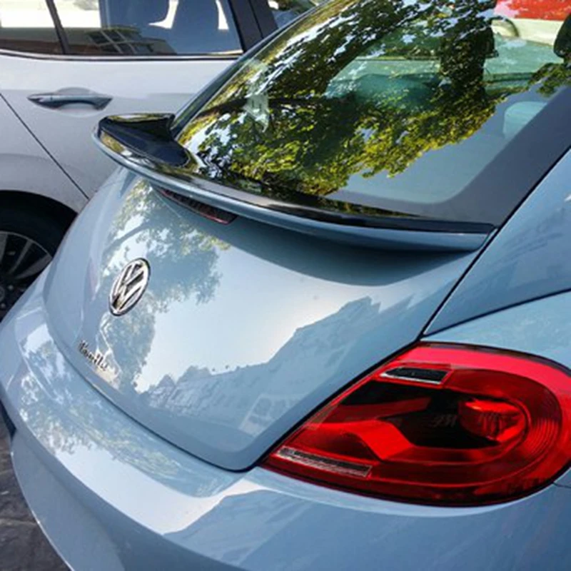 

Use For VW Beetle 2013--2016 Spoiler ABS Plastic Forging Carbon Fiber Look Rear Trunk Wing Car Body Kit Accessories