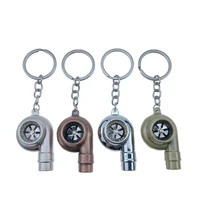 multiple color turbo keychain with chain car key holder key chain keyring for car styling key ring auto accessories
