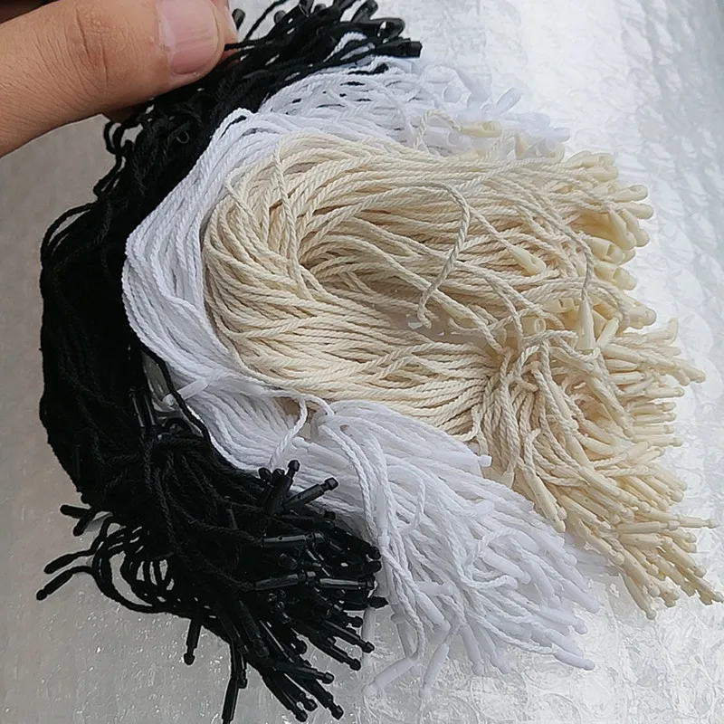 Хлопковые веревки для бирок шнуры белого/черного/бежевого цвета веревок 1000