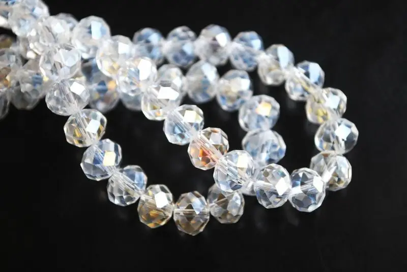 

200Pcs 3x2mm Faceted Glass Loose Beads Spacer Rondelle Finding 52Color Wholesale