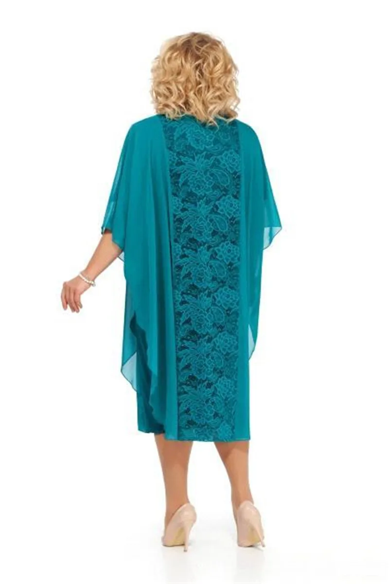 Женское кружевное платье для матери невесты темно-зеленое свадебное официальное