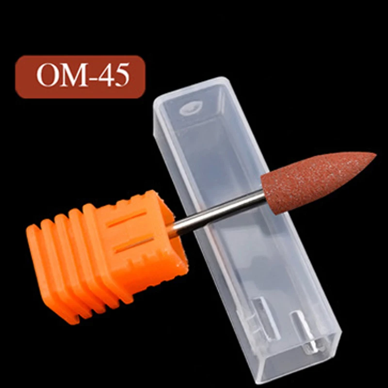 OM-45 6 шт./компл. резины и силикона с объемным Фрезер для ногтей, фрезер для маникюра битный Гибкая полировальная машина электрическая пилка для ногтей инструменты для ногтей - Цвет: OM-45