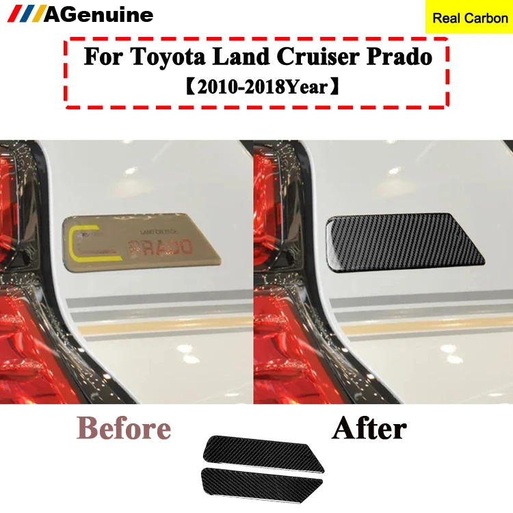 Автомобильная эмблема из углеродного волокна боковые знаки для Toyota Land Cruiser