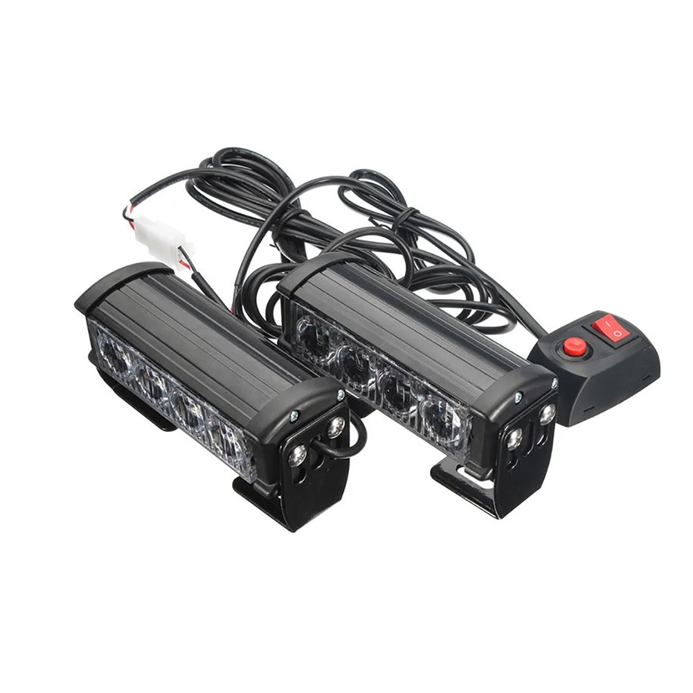 

Led Metal High Power Durable 12V Strobe Flash Warning Bright Waterproof Grille Car Light