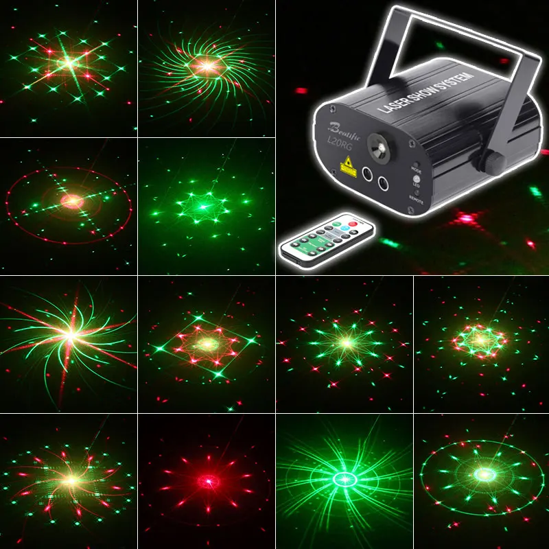 Мини диско вечевечерние лазерные огни и музыка Lumiere dj оборудование красный