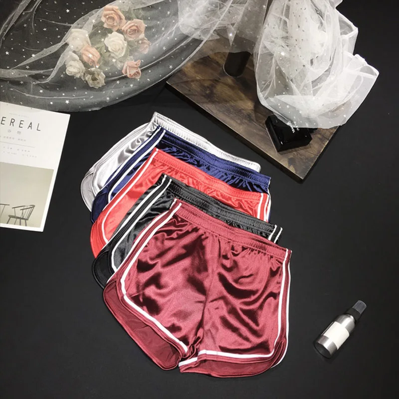 

New 2021 Women Shorts Summer Silk Slim Beach Casual White Egde Shorts Hot