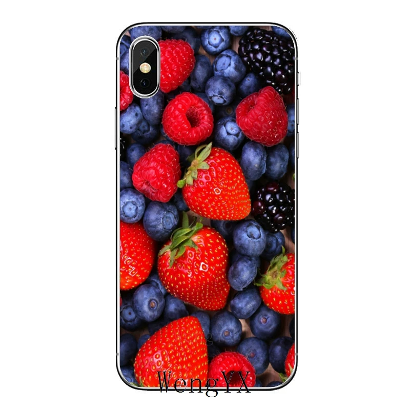 Мягкий силиконовый чехол для iPhone 8 7 6 6S Plus 11 Pro XS Max XR X 5 SE 4 iPod Touch с клубничным и