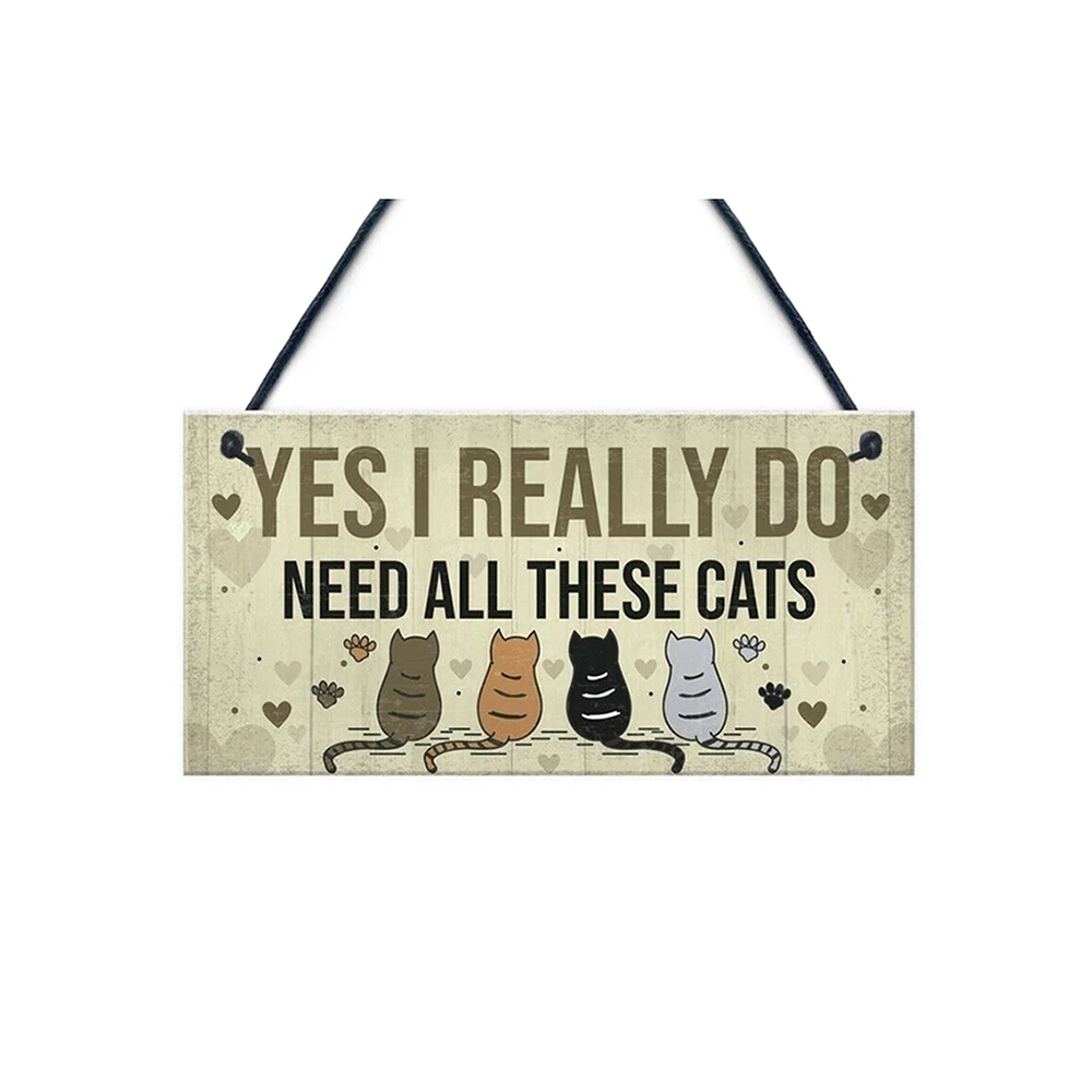 1 шт. деревянная подвесная табличка в виде кошки|Таблички и знаки| |