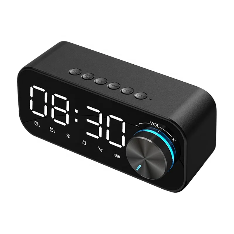 

Bluetooth динамик сабвуфер портативный маленький аудио мини часы домашний будильник Настольный беспроводной динамик s Bluetooth