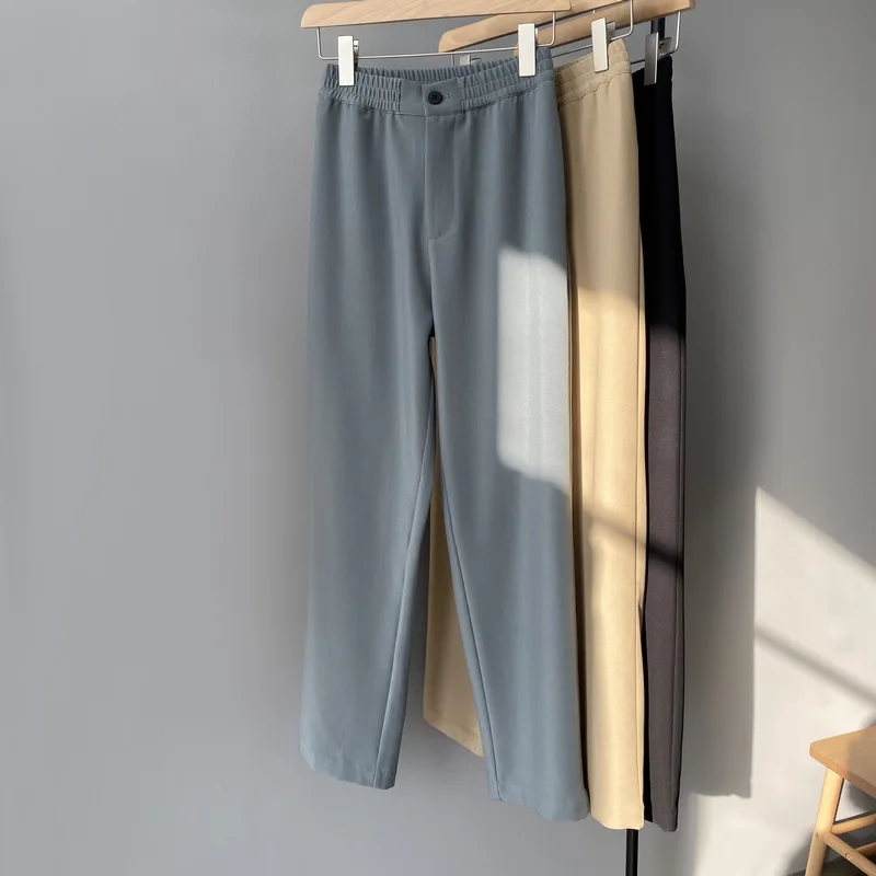 Брюки женские с широкими штанинами однотонные Свободные повседневные штаны