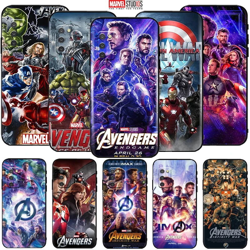 

Phone Case For Samsung Galaxy A03s Funda Cover Marvel Avengers Comics Iron Man SpiderMan Venom Deadpool Captain America