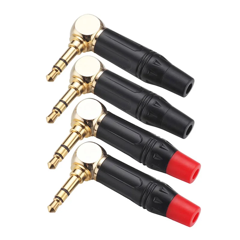 10 шт./лот 3,5 мм стерео разъем «сделай сам» разъем для наушников прямоугольный 3,5 мм 3-полюсный стерео штекер позолоченный паяльник 3 контакта