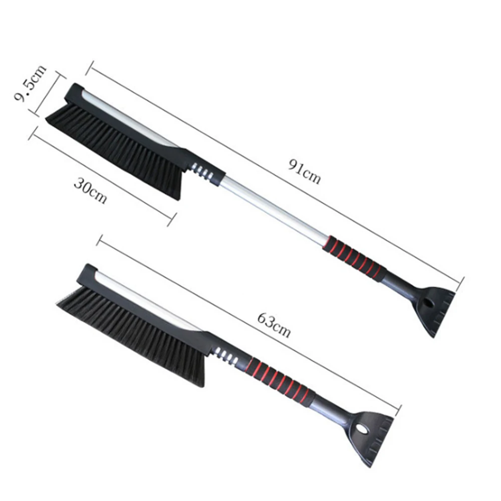 

Multifunction Car Snow Shovel Extendable Telescoping Aluminium Alloy Rod Snow Brush Shovel Ice-Scraper Winter Car Cleaning