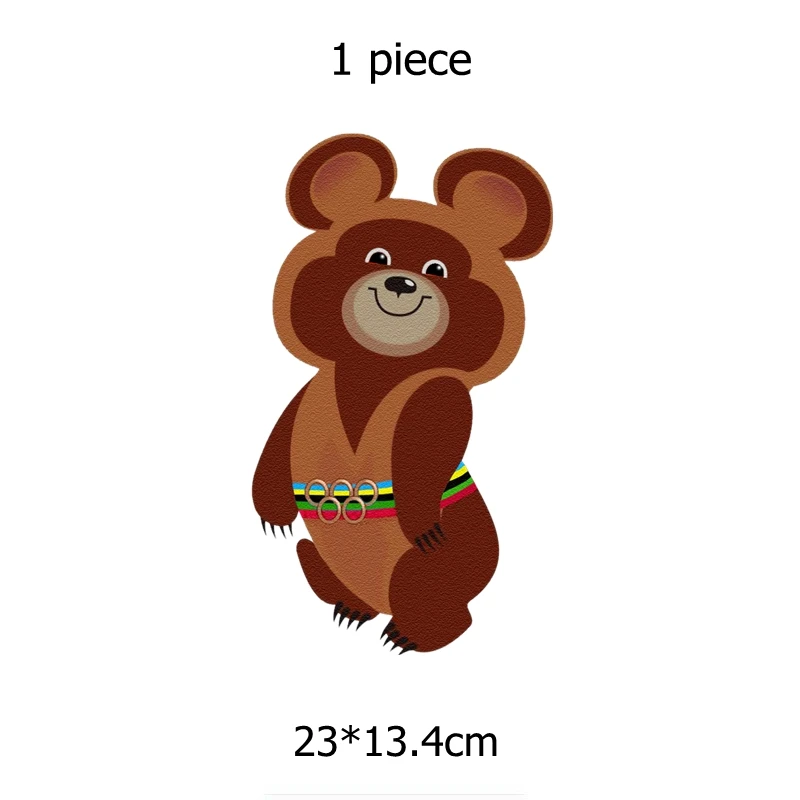 

23*13.4cm olympic bear 1980 car stickers colorful funny auto sticker decals