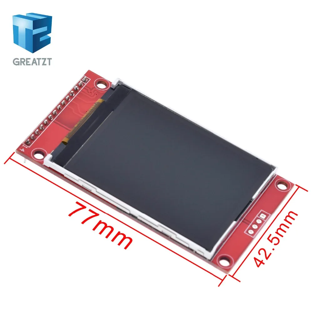2," 240x320 SPI TFT ЖК-дисплей серийный Порты и разъёмы модуль+ 5 V/3,3 V адаптер PBC Micro SD ILI9341 Белый светодиодный(Т-образной сенсорный экран