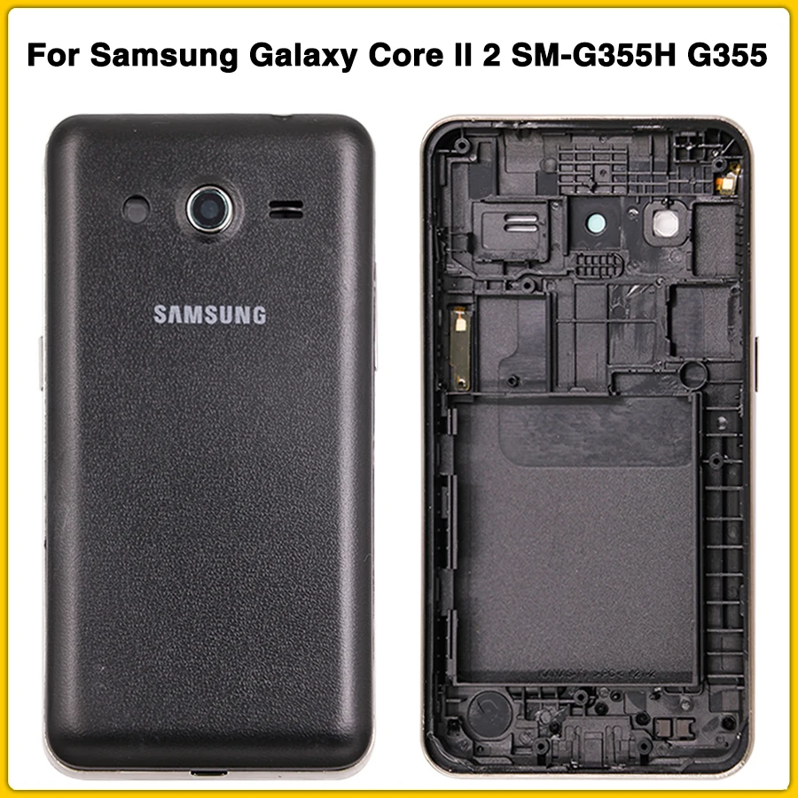Новый G355 полный корпус чехол задняя крышка для Samsung Galaxy Core II 2 SM-G355H G355H батарея
