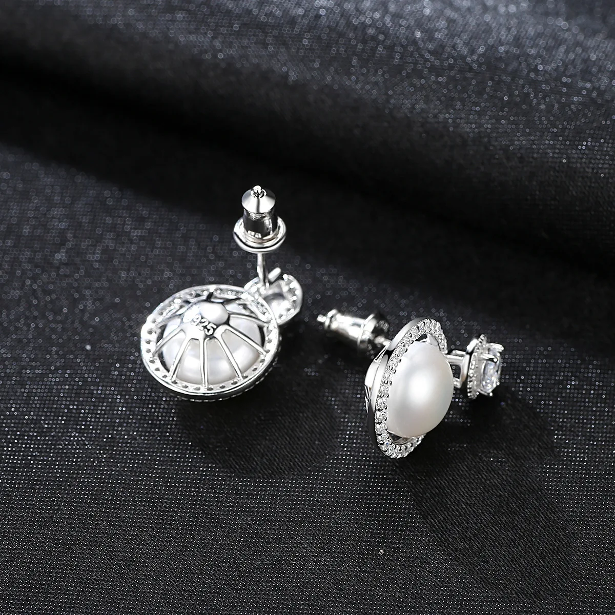 Корейские серьги гвоздики из стерлингового серебра S925 пробы с жемчугом и